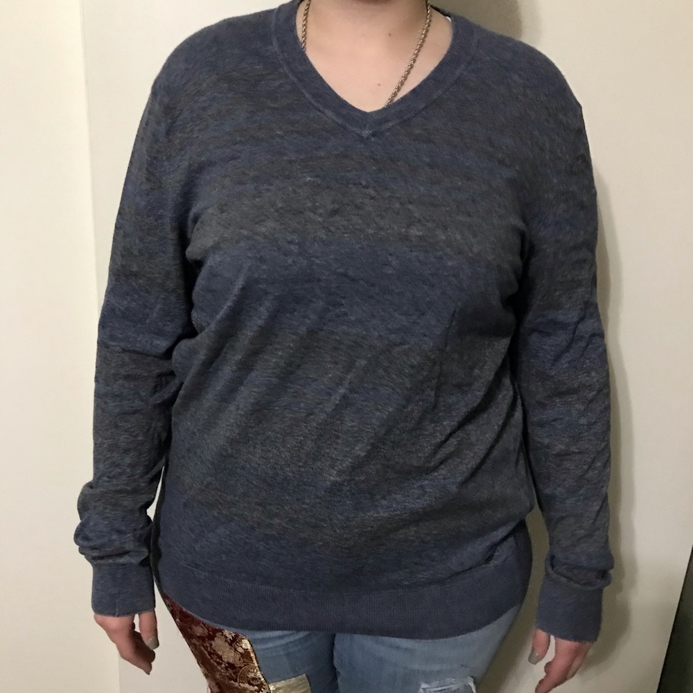 Blue and grey sweater
